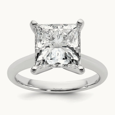 Princess 8X Ring, 5.00 ct tw Lab-Grown Diamond — 14K White Gold