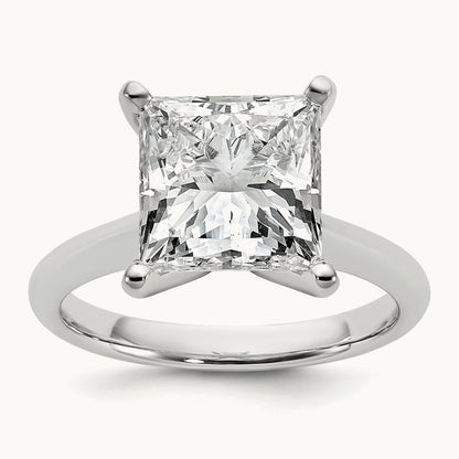 Princess 8X Ring, 5.00 ct tw Lab-Grown Diamond — 14K White Gold
