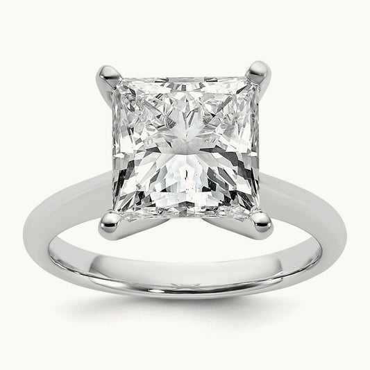 Princess 8X Ring, 5.00 ct tw Lab-Grown Diamond — 14K White Gold