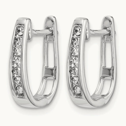 Diamond Hinged Hoop Earrings — photo set