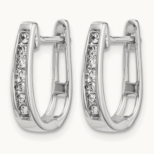 Diamond Hinged Hoop Earrings — photo set