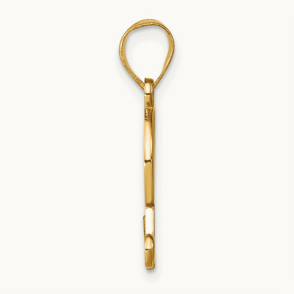 Script Initial Pendant with Diamond — L