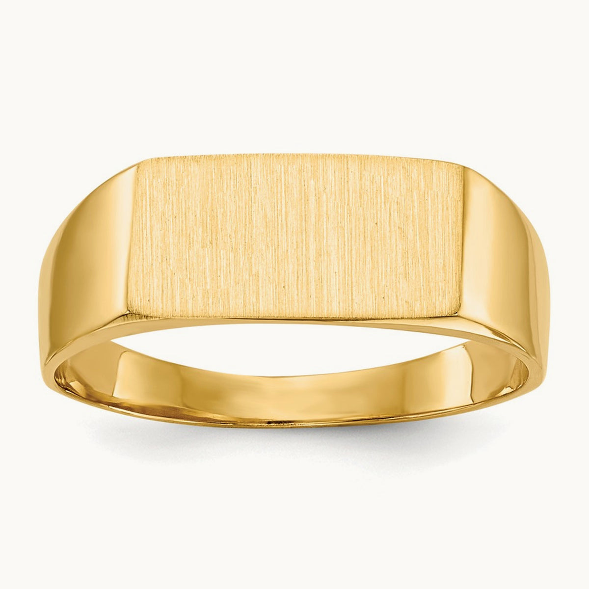 12.5x6. Closed Back Signet Ring, 5mm, 14K