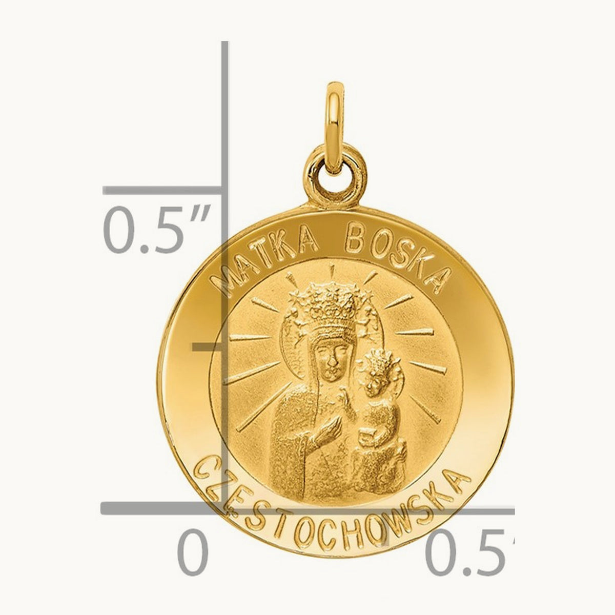 Matka Boska Medal Charm — 19.5mm