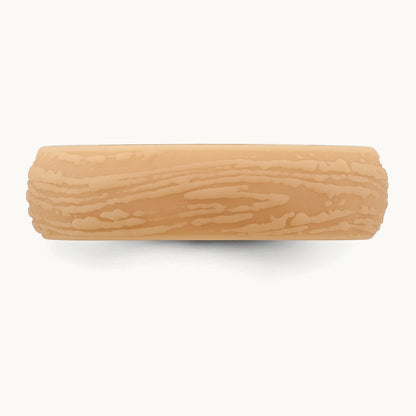 Silicone Sand/Tan 5.70mm Wood Grain Pattern Band