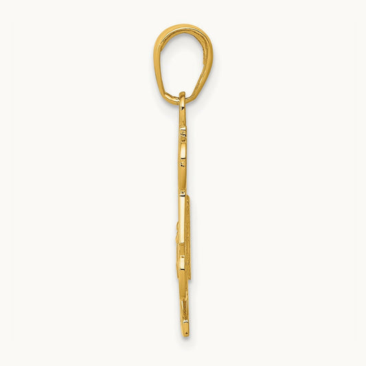 #1 DAD Charm — 14K Yellow Gold, 24.68mm