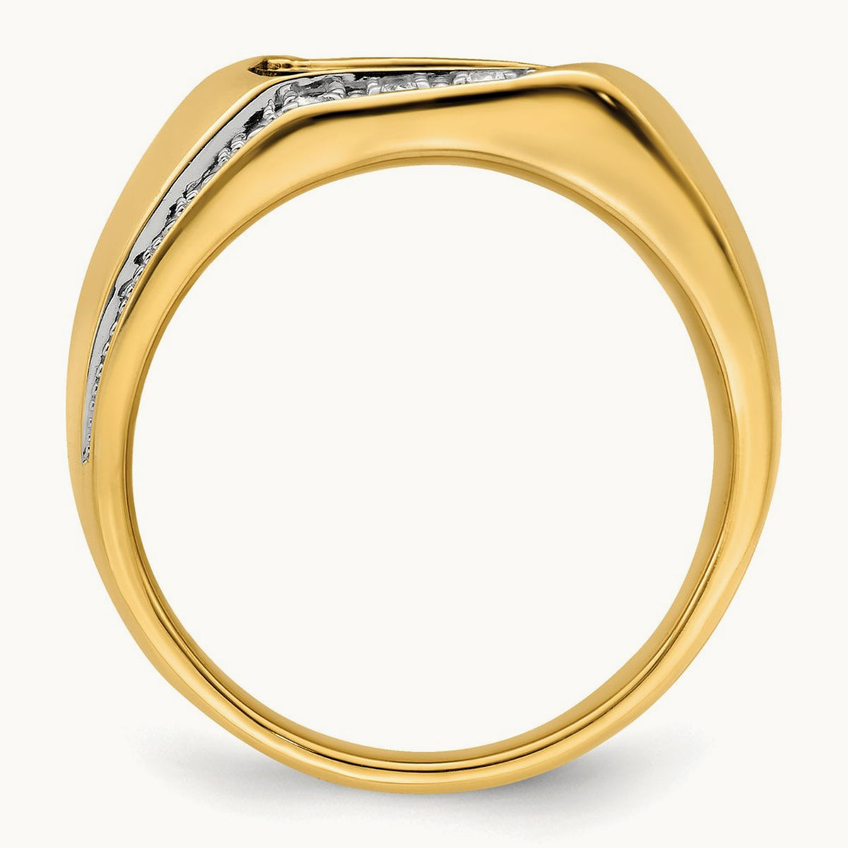 Onyx and Diamond Mens Ring, 14K