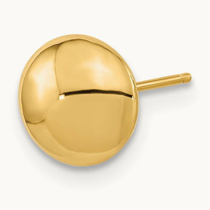 Single 14k Polished Button Post Earring