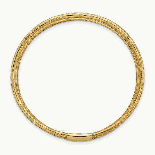 5 Strand Mesh Stretch Bracelet, 14K