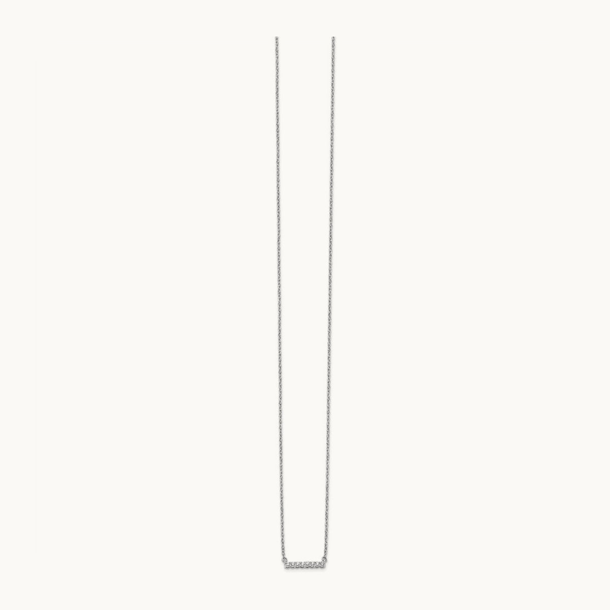 Diamond Bar 18 inch Necklace — 14K White Gold, 0.096 ct