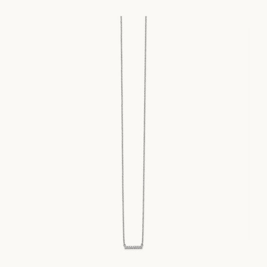 Diamond Bar 18 inch Necklace — 14K White Gold, 0.096 ct