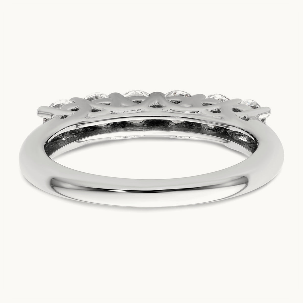 6-Stone Diamond Band, 14K White Gold