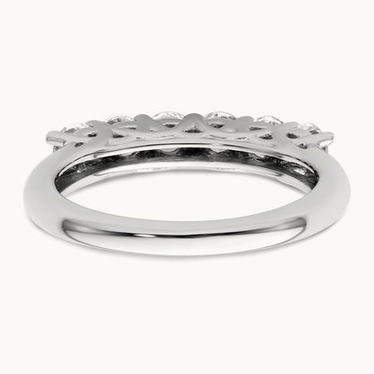 6-Stone Diamond Band, 14K White Gold