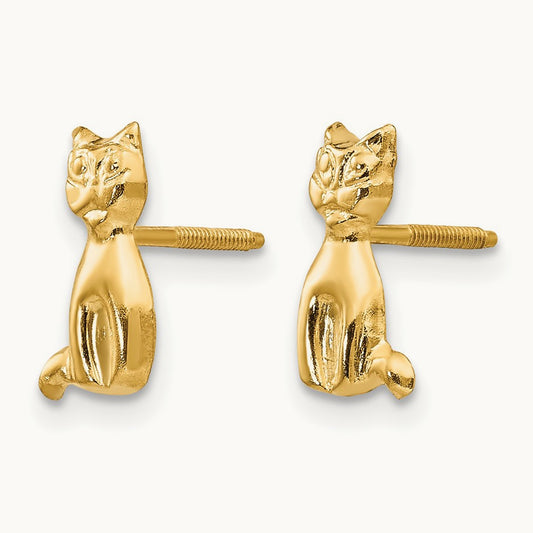 Madi K Cat Earrings, 14K
