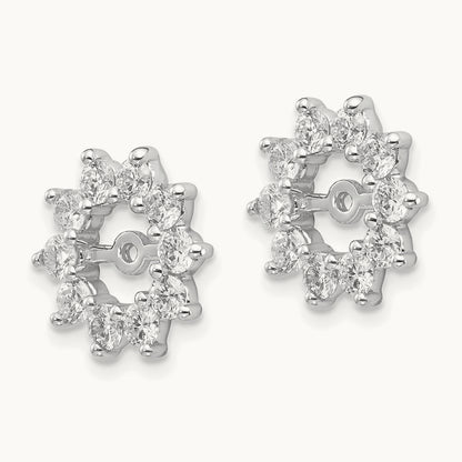 VS Fancy Diamond Earring Jacket, 14K White Gold