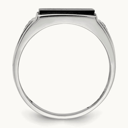 AA Diamond men's ring, 14K White Gold