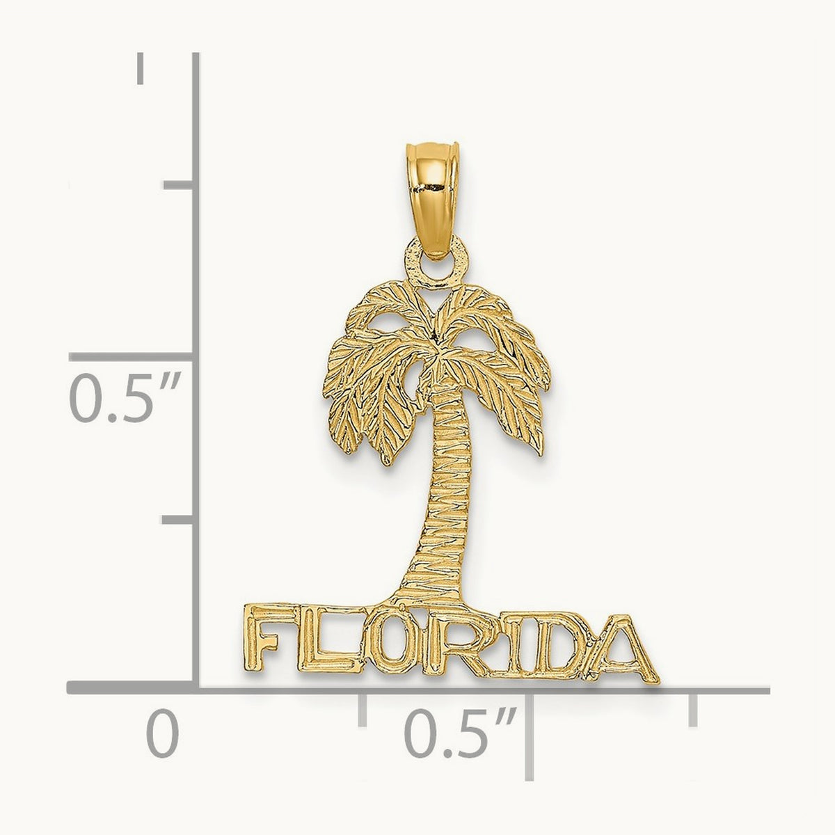 FLORIDA Palm Tree Charm, 14K