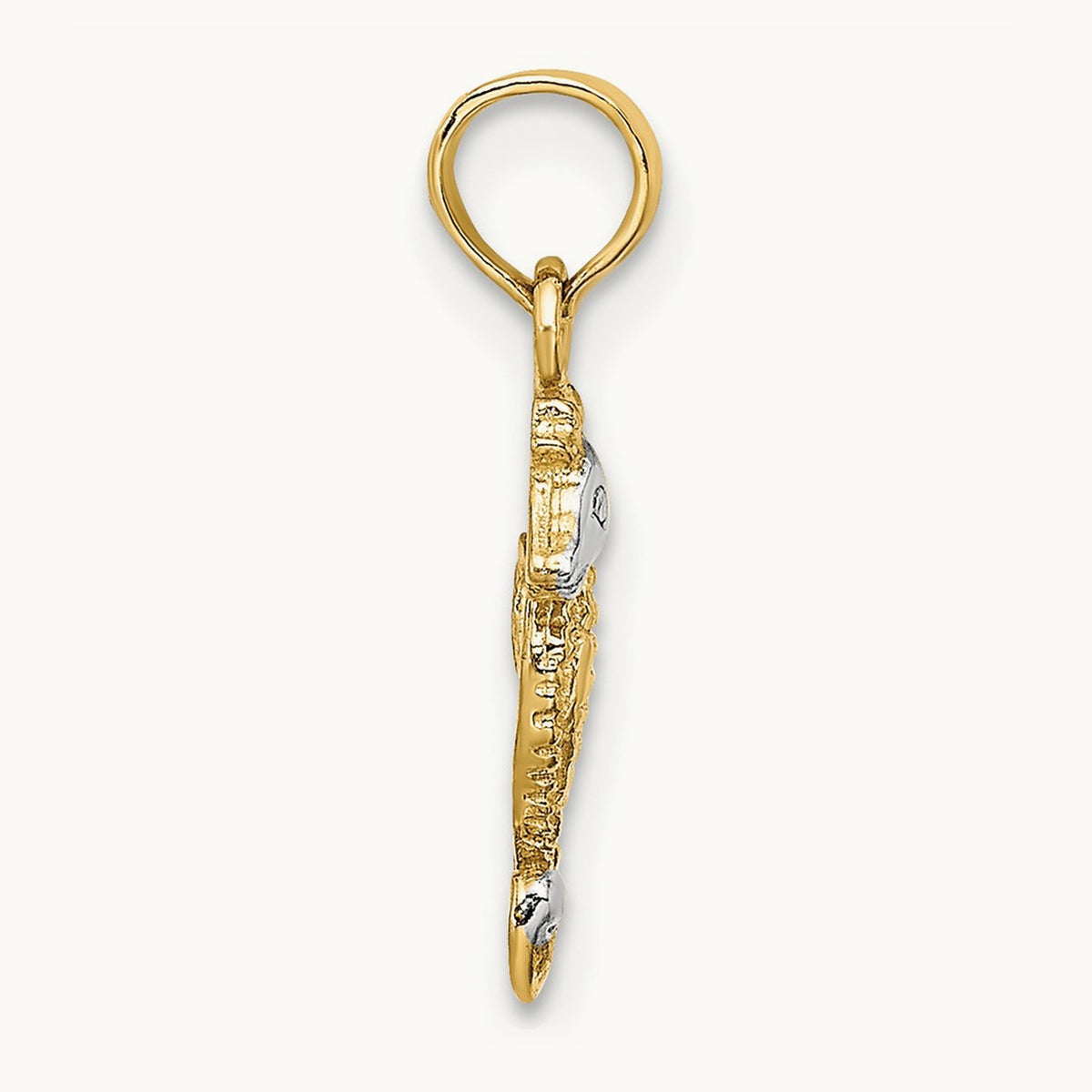 Seahorse Charm, 14K with White Rhodium
