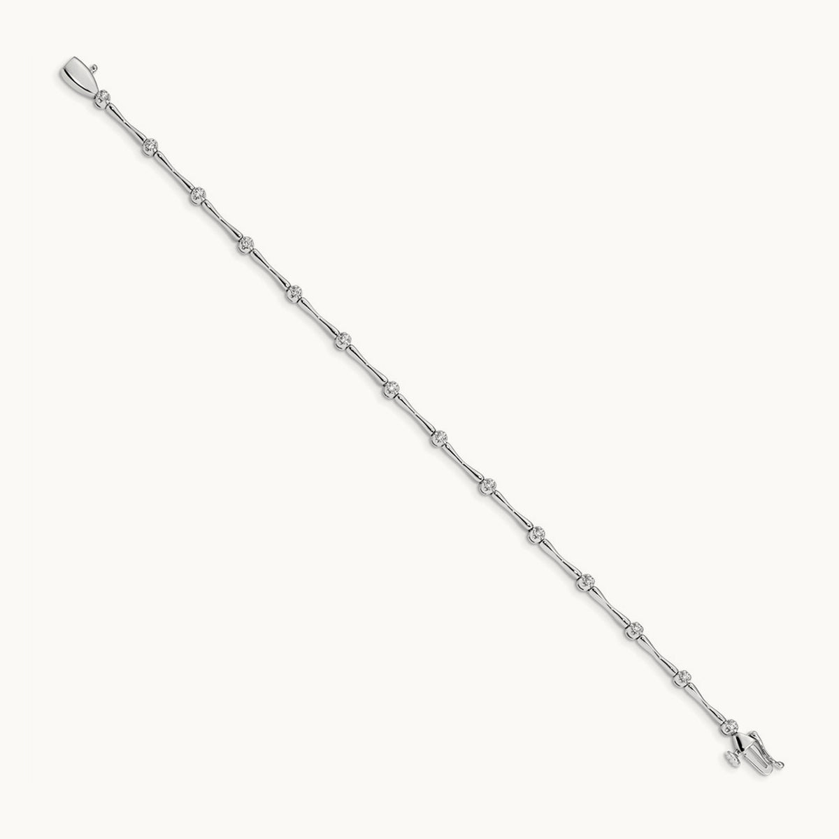 Diamond Bracelet, 14K White Gold