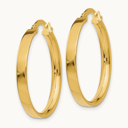 Medium Hoop Earrings — 14K Yellow Gold