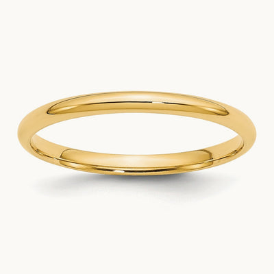Lightweight Comfort Fit Band — 10K Yellow Gold, 2mm