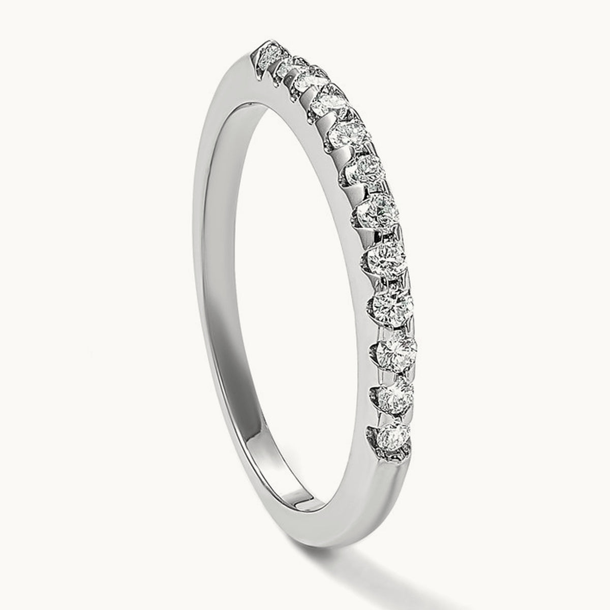 Diamond Wedding Band, 14K White Gold