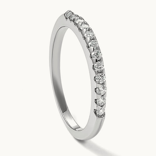 Diamond Wedding Band, 14K White Gold