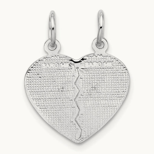 BEST FRIEND Break-apart Charm, 14K White Gold