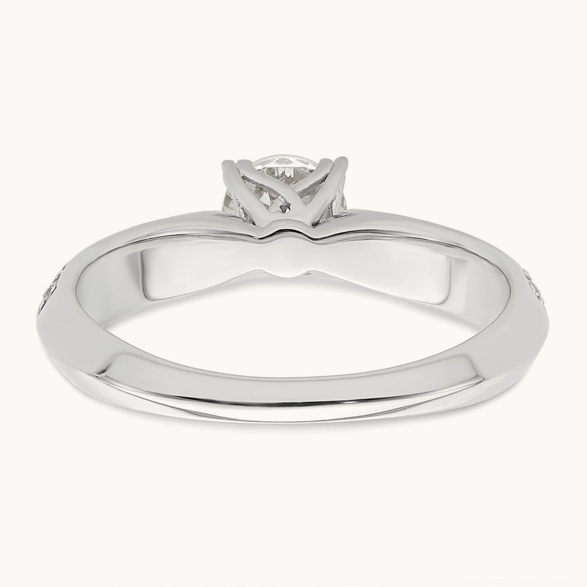 Round Semi-Mount Engagement Ring — 1/2 ct, 7