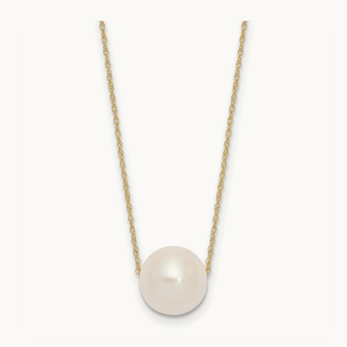 10- Semi-Round Freshwater Cultured Pearl Rope Necklace — 14K Yellow Gold