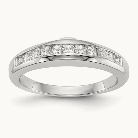 Diamond Wedding Band, 14K White Gold