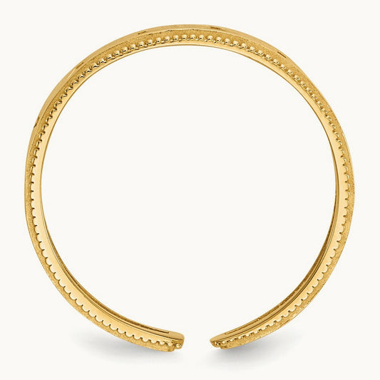 Diamond Shapes Toe Ring, 14K