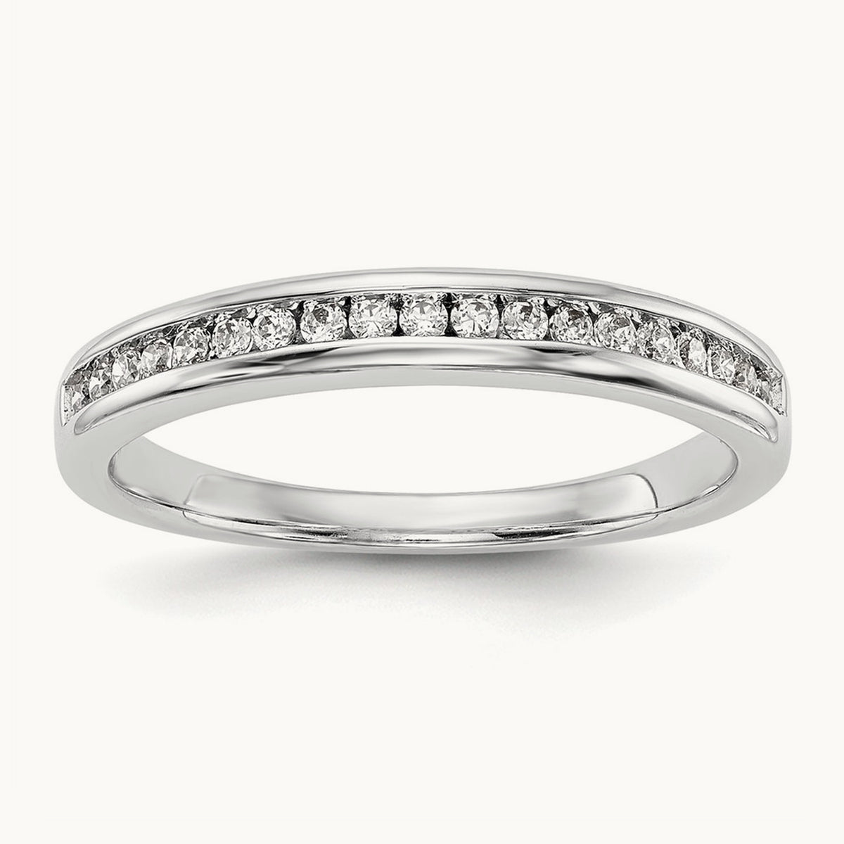 Diamond Wedding Band, 14K White Gold