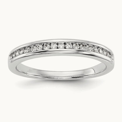 Diamond Wedding Band, 14K White Gold