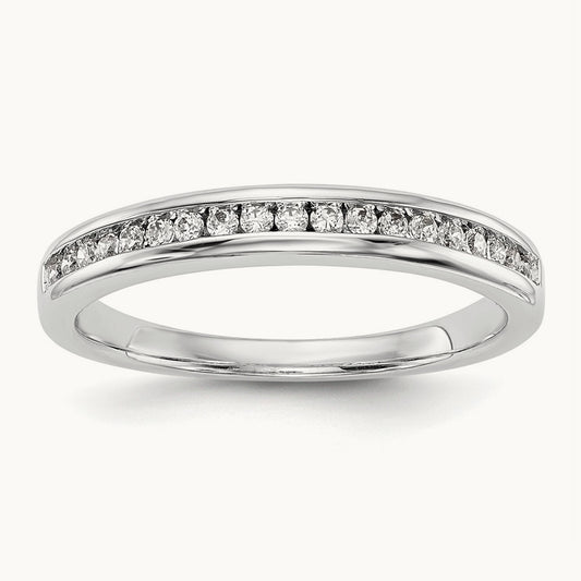Diamond Wedding Band, 14K White Gold