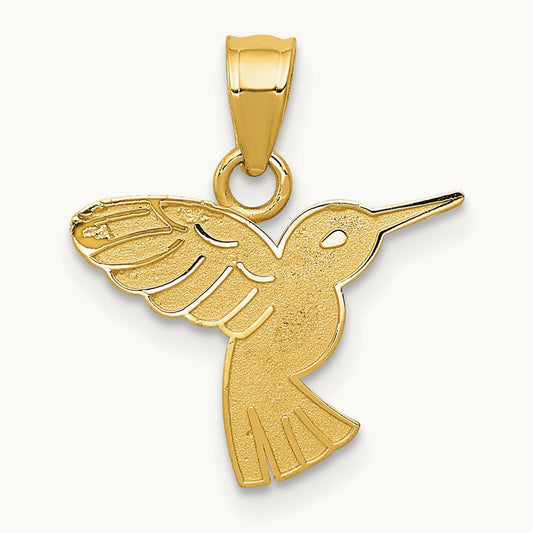 Hummingbird Pendant, 14K