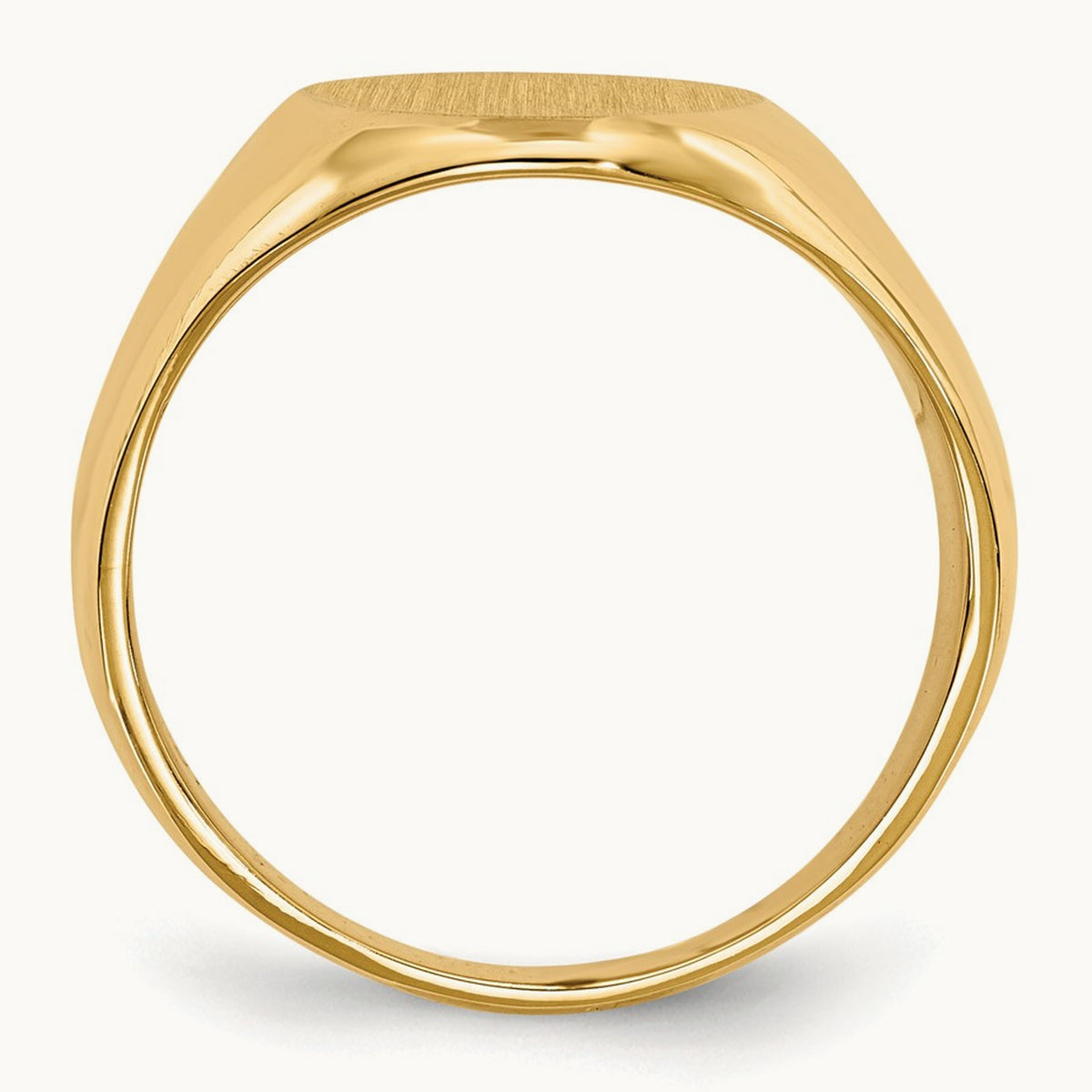 11.5x16. Closed Back Mens Signet Ring, 0mm, 14K