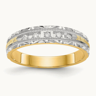 AA Quality Trio Ladies Complete Wedding Band, 14K