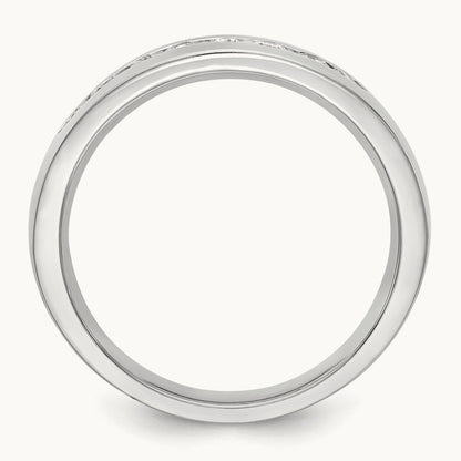 Diamond Men's Band, 14K White Gold