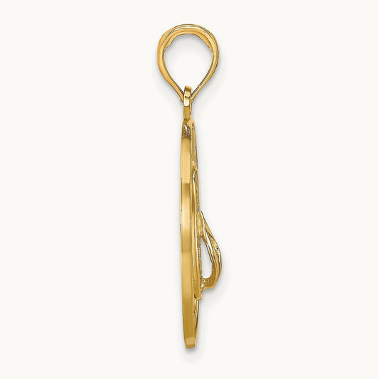 KEY WEST Flip Flop Pendant, 14K