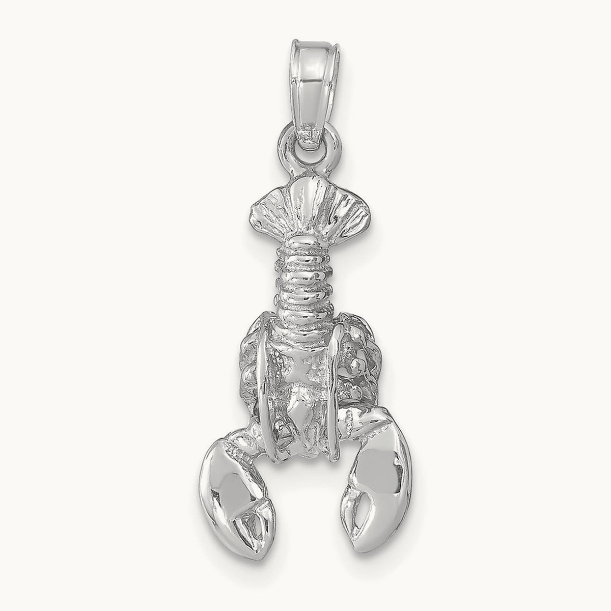 Moveable Lobster Pendant — 14K White Gold