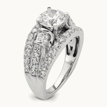 Round Engagement Ring, 3.00 ct tw Lab-Grown Diamond