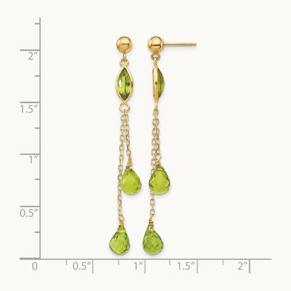 Peridot Dangle Earrings — photo set