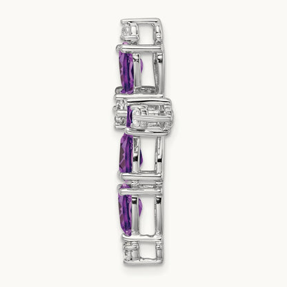 Amethyst and Diamond Cross Chain Slide — photo set