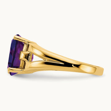 11x9mm Oval Amethyst ring, 14K
