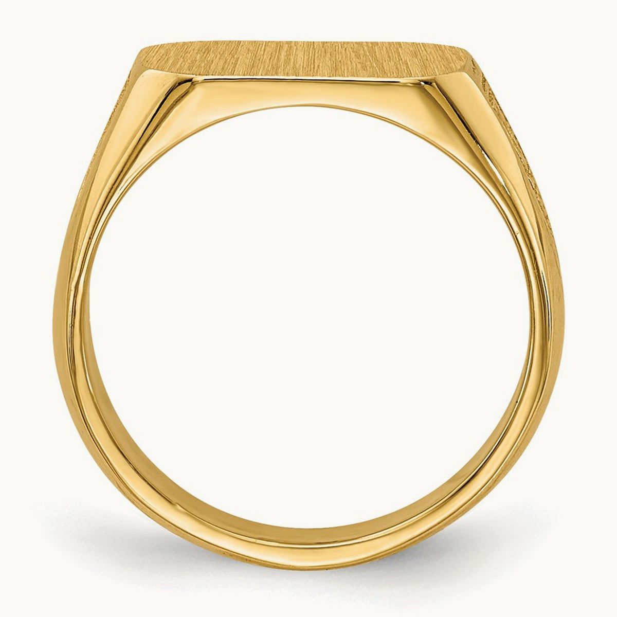 10.0x5. Closed Back Signet Ring, 5mm, 14K