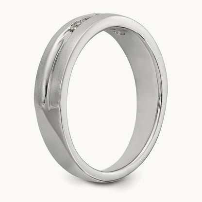 Diamond Men's Band, 14K White Gold