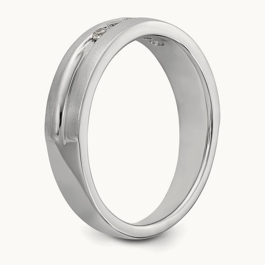 Diamond Men's Band, 14K White Gold