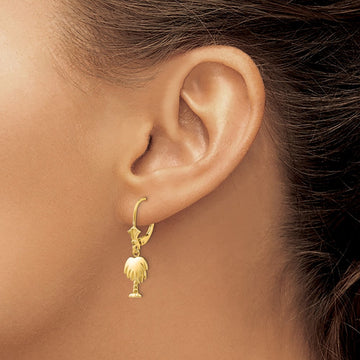 Palm Tree Leverback Earrings — photo set