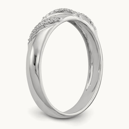 Complete Diamond Trio Men's Wedding Band, 14K White Gold